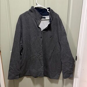 Nautica Gray Zip Up Sweater